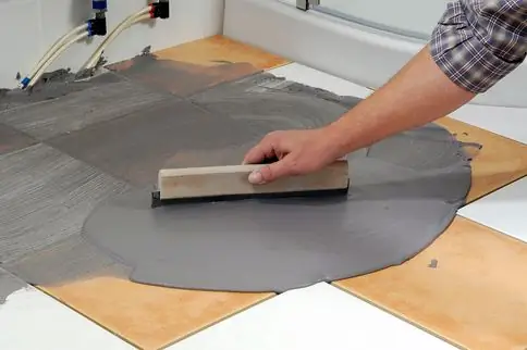 Затирка под полом