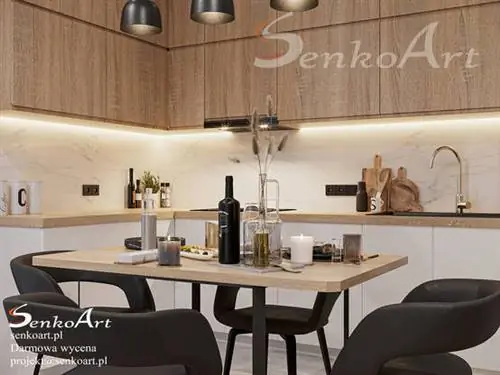 Дизайн объединенной кухни и гостиной в квартире от SenkoArt