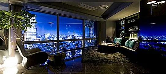 Красивый современный дизайн квартиры в Токио