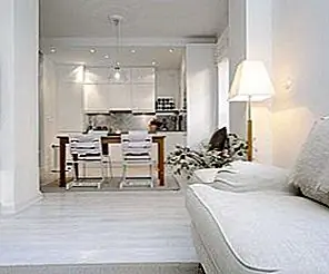 Удивительная квартира с полным белым взглядом