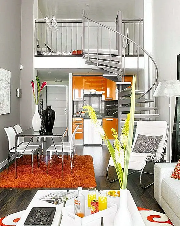 Маленький лофт с яркими, ярко окрашенными пространствами