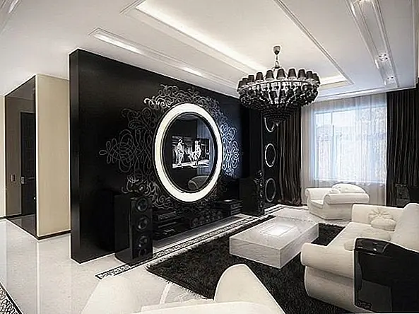 Уникальность черно-белой квартиры современного барокко