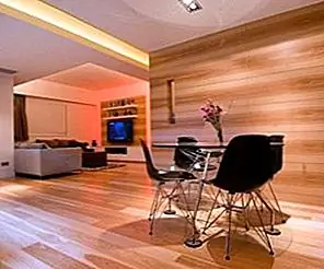 Современная деревянная панельная квартира в Гонконге