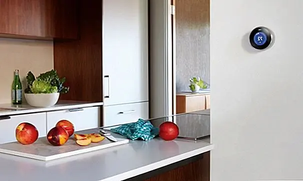 Инвестирование нескольких сотен долларов на термостат, который может научить себя наилучшему способу управления температурным контролем в доме, - очень достойная инвестиция. На рынке есть термостат, который получает широкое признание за его функциональность и умные преимущества для пользователей, он называется Nest. Это маленькое устройство будет самостоятельно управлять настройками домашней температуры и может помочь сэкономить деньги на счетах за электроэнергию. Он узнает, когда вы проснетесь и настроите температуру на комфортную обстановку, прежде чем ваши ноги упадут на пол утром.