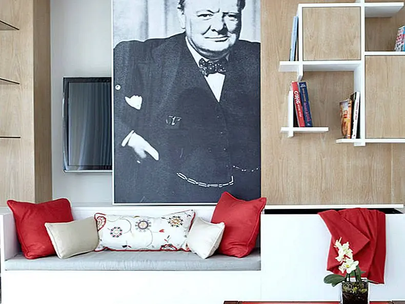 Настенный плоский экран скрывается за раздвижной панелью искусства в этой квартире в Дублине. Изображение: Lyons Kelly