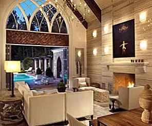 Гладкий дом в бассейне Нэшвилла со скульптурным дизайном интерьера и очень впечатляющим винным погребом