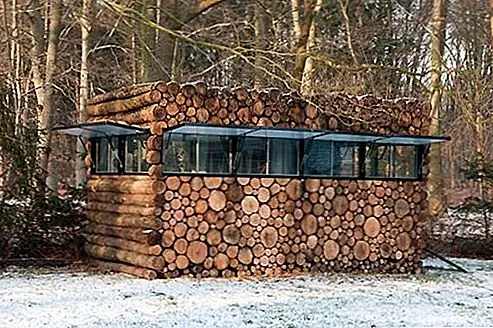 Бревенчатый дом, спроектированный Пит Хайн Ик