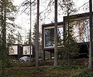 Отель Arctic Treehouse приветствует гостей в деревянных блоках, украшенных деревьями