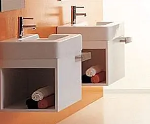 Деревянный подвесной умывальник от GSG Ceramic Design