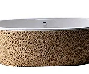 Baignoire Stone Pixel Tub - натуральная деревянная отделка от Bleu Nature