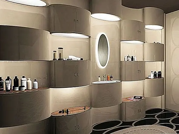 Подвесной шкаф для ванной комнаты с дверьми