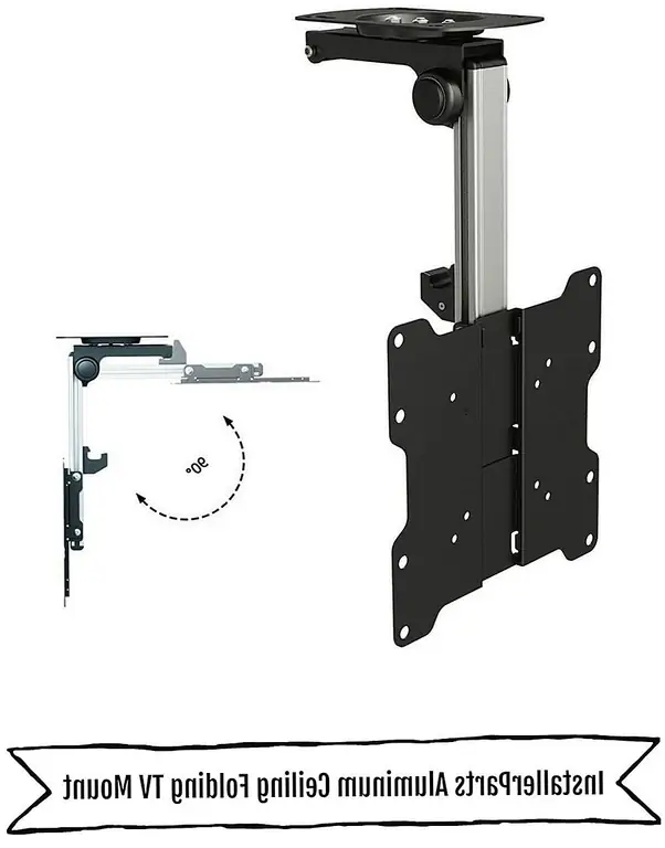Это гениальное ТВ-устройство вмещает 17 "-37" телевизоров с плоским экраном, установленных под шкафами. Технически это также можно рассматривать как кронштейн для крепления на потолке, но его меньший размер и масштаб придают ему больший вклад в работу под шкафом. Превосходное использование для шкафов в кухнях, офисах, RV и т. Д. Крепление убирается, складывается, когда он не используется. Крепление соответствует VESA от 75 × 75 до 200 × 200. Его регулируемый полюс простирается от 10,6 "до 15,7" вниз от потолка, и есть опция наклона на 90 градусов вниз.