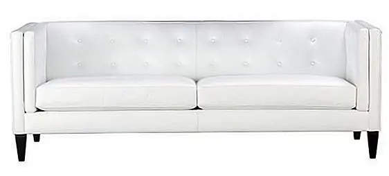 Я определенно рекомендую этот белый кожаный диван для тех, кто хочет украсить комнату темными стенами. Белый кожаный диван Aidan имеет ту же цену, что и Axis Leather 2-Seat Sofa.Sleek и изысканные являются лучшими двумя словами для этого белого диетического дивана.