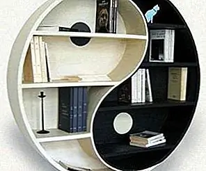 Книжная полка Инь и Ян