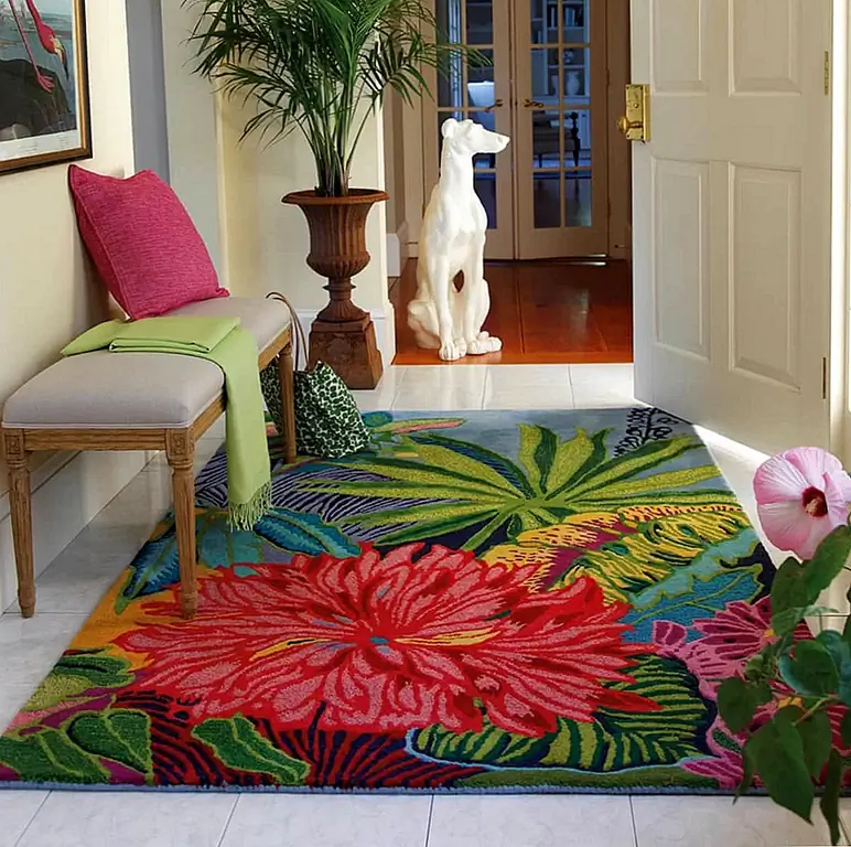 Идите смело и тропически с CompanyC Captiva Rug. Изображение: Perigold Идите смело и тропически с CompanyC Captiva Rug. Изображение: Perigold