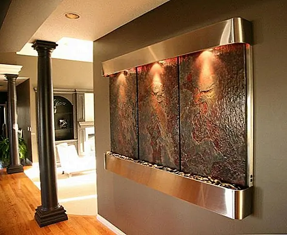 Принесите природу в помещении с шиферными фонтанами