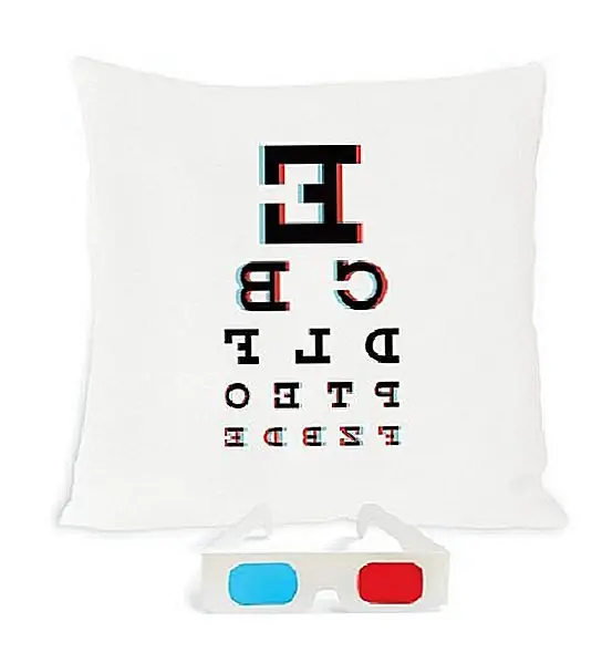 Проверьте свое зрение в 3D: подушка 3D Eye Chart от Heather Lins