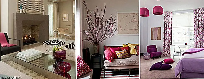 Существует множество способов использования богатых цветов сливы и вина в вашем доме с декором, который включает освещение, подушки, мебель для акцентов, вазы и занавески. Изображения: Дизайн Аманды Нисбет, Риццоли, Калифорния Домашний дизайн