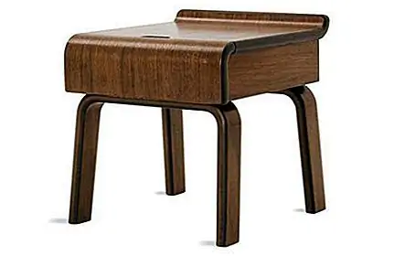 На самом деле этот стол для кровати является интеллектуальным продолжением Case Alpine Bed и частью альпийской серии, разработанной Джеем Новаком, парнем, который был одним из основателей Modernica, одного из самых известных и оцененных веб-сайтов дизайна. На боковом столике лежат основные линии кровати, имеющие почти жидкую форму, с нежными линиями и контуром, с элегантностью и изяществом изогнутой фанеры. Столик для кровати состоит из двадцати двух слоев ламинированной древесины, имеющей верхний и нижний шпон из богатого североамериканского ореха. Его изогнутые ноги кажутся как-то нереальными, но они поддерживают его просто отлично. Этот предмет можно купить у Modernica от $ 875.