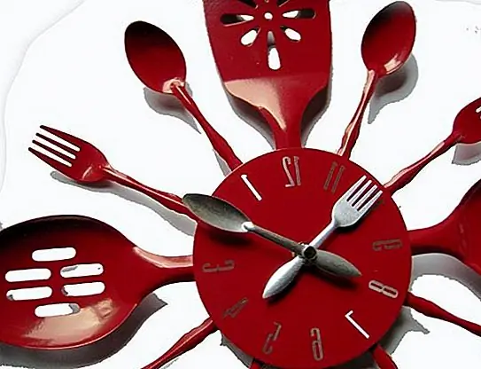 Часы на вилке и ложке