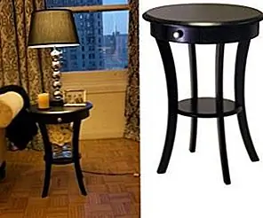 Круглый стол Winsome Wood с ящиком и полкой