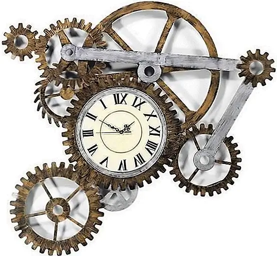 Я действительно признаюсь, что это настенное искусство, так как оно было создано, чтобы быть красивой настенной аксессуарой. Но этот художественный аксессуар также объединяет настенные часы. Это похоже на одно из произведений Леонардо да Винчи и еще очень современное. Это промышленный кусок работы и выполнен из металла. Тем не менее, он имеет окрашенную вручную отделку, что делает ее великолепной. Он работает с одной батареей АА, и вы можете купить ее за $ 149,99 с веб-сайта World Market.