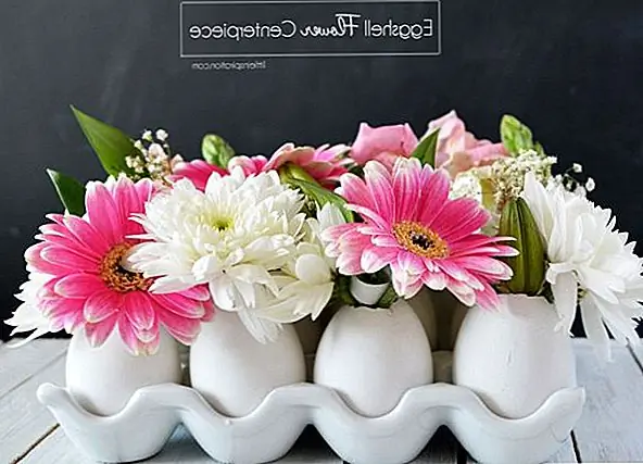 Этот проект требует, чтобы вы сохранили несколько яичных скорлуп, поэтому будьте осторожны с ними, когда вы используете яйца для приготовления печенья или других вкусных вещей. Осторожно взломайте яйца и удалите содержимое. Вымойте яичную скорлупу, добавьте воду и поместите ее на картонную коробку. Добавьте еще несколько, а затем вырежьте цветы, чтобы положить их внутрь. {Found on littleinspiration}.