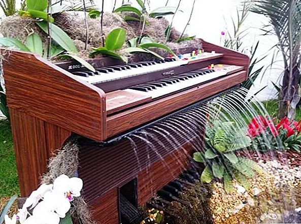 В дополнение к тому, что старое фортепиано превратилось в плантатор для вашего сада, вы также можете превратить его в красивую воду. Вода может падать между ключами в пруд и цветы, а растения могут расти сверху. Предполагая, что фортепиано устарело и в плохом состоянии, вы можете весело провести время с ним и перестать беспокоиться о повреждении воды и других подобных вещах.