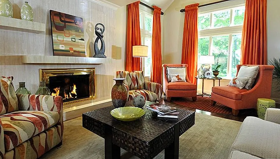 Осенние краски, принты и шаблоны, которые отлично смотрятся на занавесках