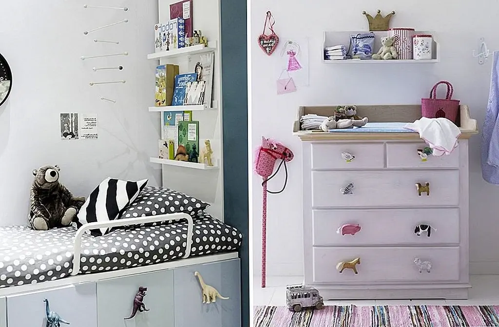 Очень простой способ обновить дизайн старого комода - это новые тяги ящика. Есть много замечательных идей, которые вы можете использовать. Например, сделайте тканевые луки, используйте цветные бусины, веревку, цветные помпоны, фигурки или игрушки, если вы хотите, чтобы комод выглядел симпатичным для детской комнаты. Эти идеи и еще несколько примеров иллюстрируются на амонейлове.