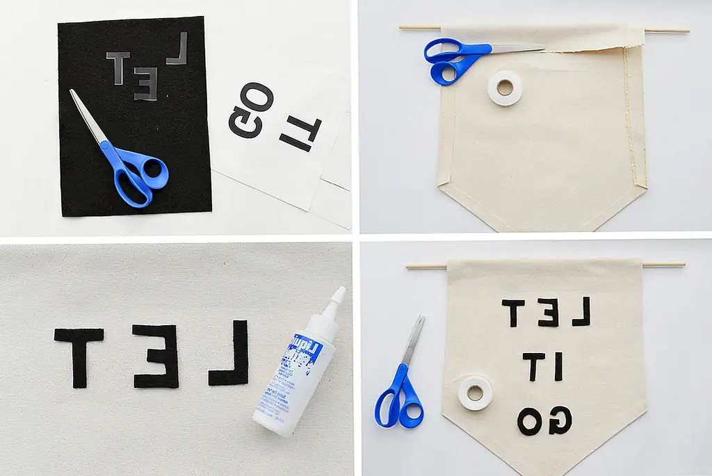 5. Сложите верхнюю часть подвески вниз по дюбелю с достаточным пространством для того, чтобы штифт легко скользил внутрь и из созданного рукава. Вырежьте кусок плавки и утюг на месте, чтобы закрыть верхний рукав.