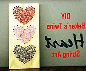 DIY Baker's Twine Heart String Art