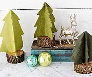 DIY Деревенские войлочные рождественские елки