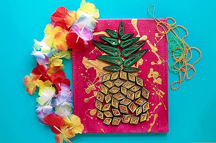 Настенное искусство ананаса готово повесить на стену! Вы можете расслабиться и полюбоваться своей работой.