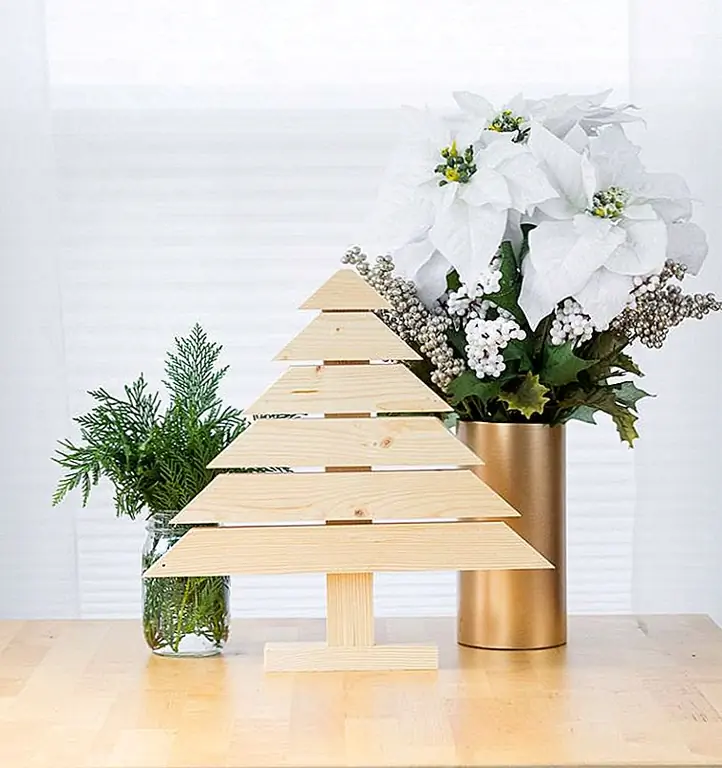 Сделай сам деревенский и современный деревянный Рождественская елка