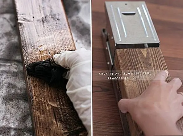 При создании стола для пильного станка первым шагом является сбор расходных материалов. Нет необходимости в каких-либо фантазии, учитывая стиль. Вам понадобится столешница или какой-нибудь пиломатериал, чтобы изготовить ее, скобы для пильного станка, древесные пятна и наждачную бумагу. Ноги могут быть сделаны из старой мебели или могут быть разрезаны специально для этого проекта. {Найден на brooklynlimestone}.