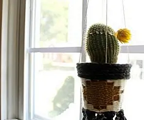 DIY сплетенный висящий плантатор