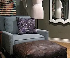 Роскошная кожаная оттоманка DIY