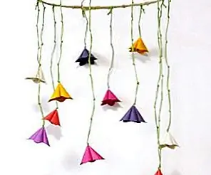 Бумажные цветочные мобильные учебники