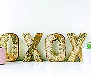 DIY Sequin XOXO Письма