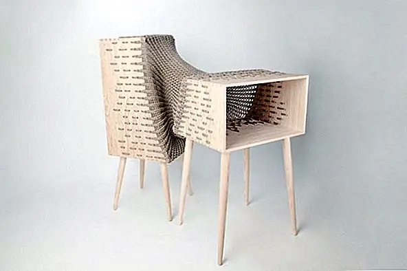Экспериментальная мебель Гибрид из дерева и текстиля