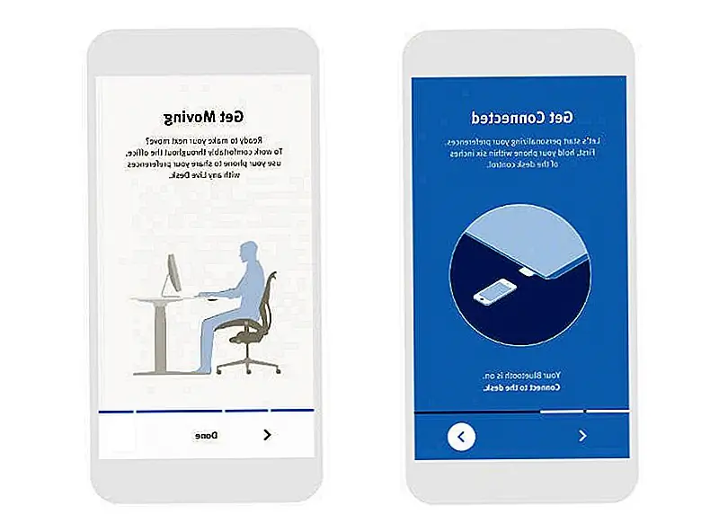 Приложение направляет пользователя на настройку рабочих предпочтений. Изображение: Herman Miller