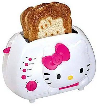 И вот что для маленьких. Это тостер Hello Kitty с дизайном настолько симпатичный, что вы просто хотите его съесть. Теперь у вас есть шанс. Тостер воспроизведет лицо Китти на каждом куске хлеба. Он имеет жизнерадостный дизайн, и его также легко чистить. Тостер измеряет 8Hx7Wx11-1 / 2L 