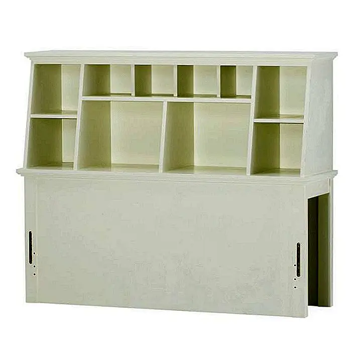 Эта кровать не является обычной, так как у нее есть специальная спинка и рама, где вы можете найти много маленьких кубиков, которые вы можете использовать для хранения разных предметов. Каркас кровати изготовлен вручную из высушенного в печи дерева и изголовья. Существует достаточно места для хранения, где вы можете размещать книги непосредственно на маленьких полках или использовать небольшие контейнеры. Из-за специального расположения кровати со всеми этими кубами, которые используются для хранения, рекомендуется использовать эту кровать только с матрасом, так как она не подходит для пружин. Эта мебель отделана вручную и доступна в богатом дереве или классической белой краске за 139,00 $ - 1,049,00 $, в зависимости от вашего выбора. (Например, вы можете выбрать тележки для кровати с колесами, которые идут под изголовьем, или вы можете выбрать только изголовье с местом для хранения или любую комбинацию, которую вы считаете идеальной для вас).