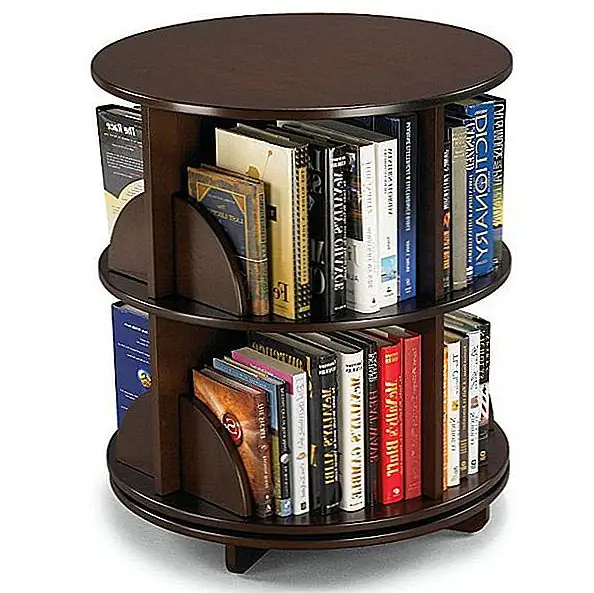 Двухуровневый вращающийся книжный шкаф