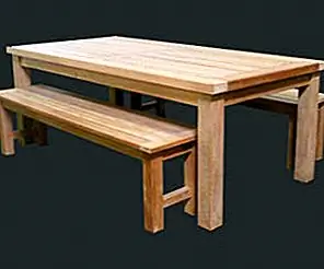 Столбцовый стол Хэмптон с 2 скамьями Hampton
