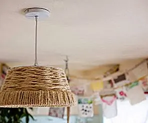 DIY тканая веревка подвеска лампа для просмотра страны