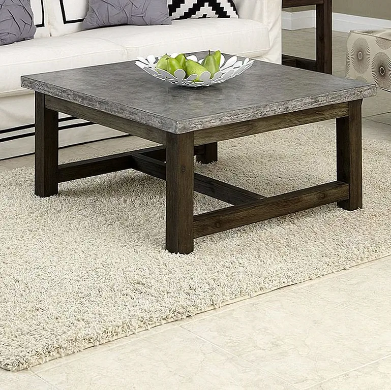 Обладая квадратной бетонной крышей и прочной деревянной основой, кофейный столик Home Styles - это очень универсальная мебель, способная легко интегрироваться как в современный, так и в деревенском или традиционном дизайне интерьера. Доступна за $ 387.