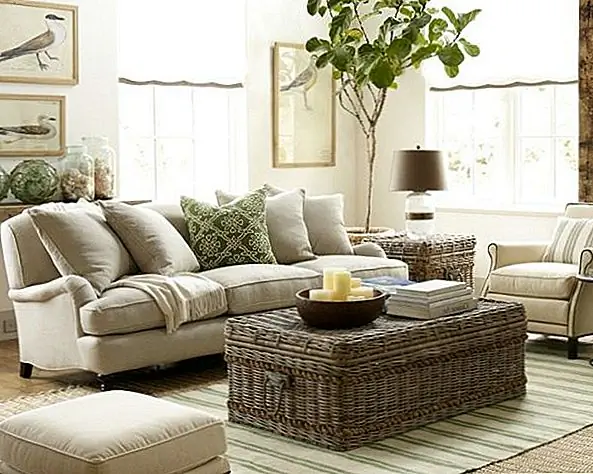 Создайте винтажный вид с журнальным столиком из ротанга