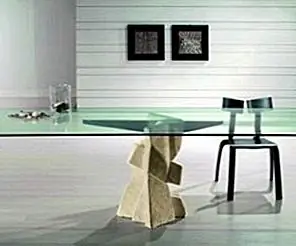 Обеденный стол с каменной основой по виченцевым фигурам